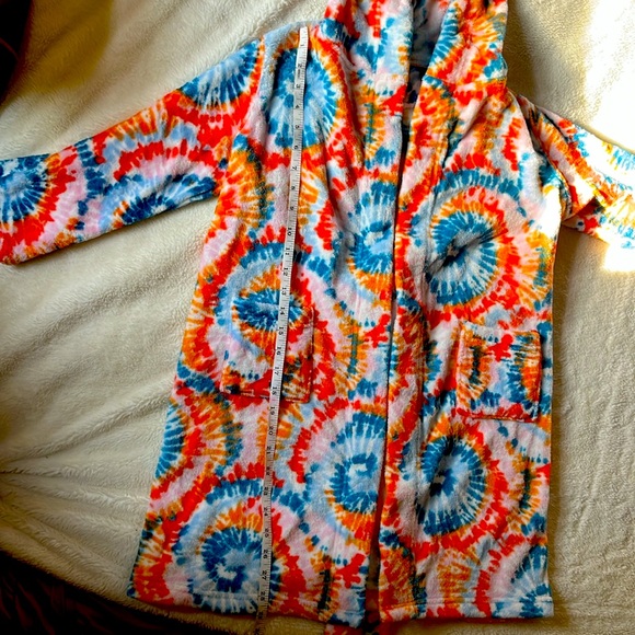 Lands End Fleece Hooded Robe - Size 6 - Picture 4 of 5